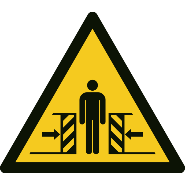 Klämrisk - Varningsskylt ISO 7010 W019