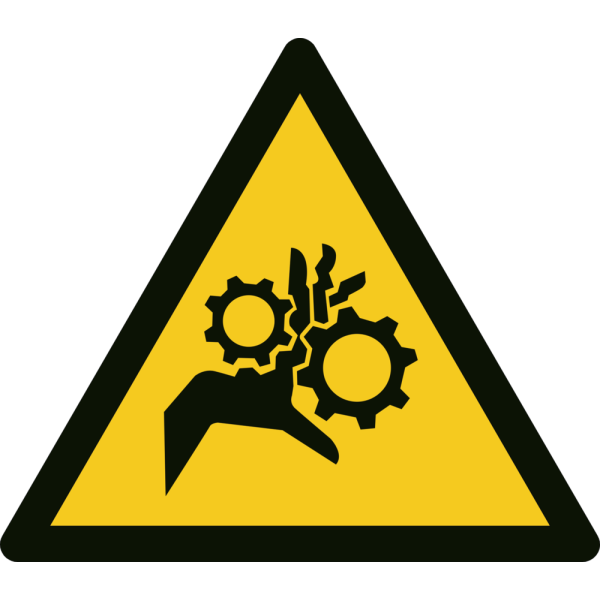 Hand i växeln - Varningsskylt ISO 7010 W089