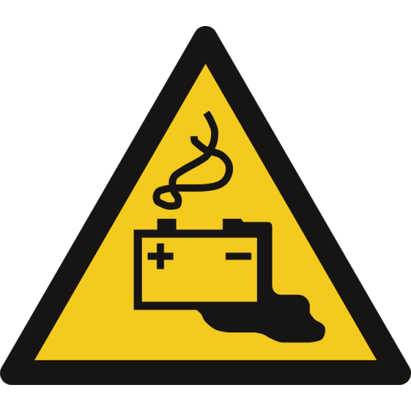 Batteriladdning - Varningsskylt ISO 7010 W026