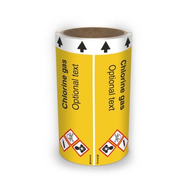 ISO Rörmärkning - Chlorine gas (english) ISO 20560