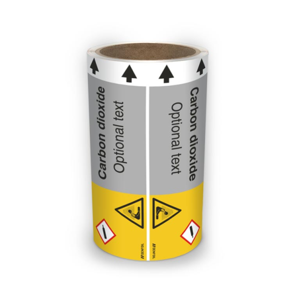 ISO Rörmärkning - Carbon dioxide CO2 (english) ISO 20560