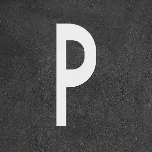 PREMARK Bokstav P - Termoplastisk vägmarkering