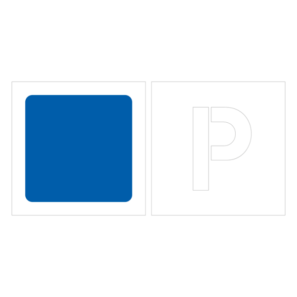 Schablon för parkering - Plast