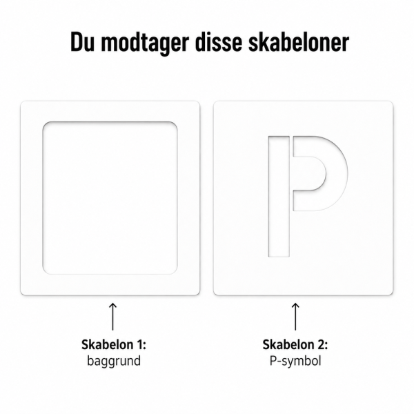 Schablon för parkering - Plast