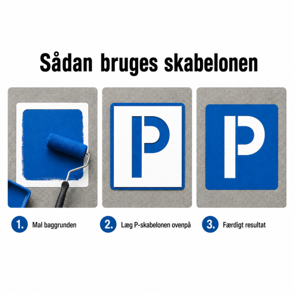 Schablon för parkering - Plast