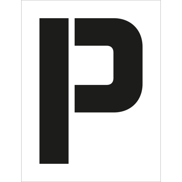 Schablon för bokstav P - Plast