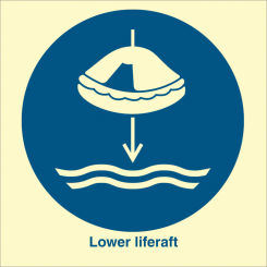 IMO sign - Lower liferaft 