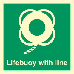 IMO sign - Lifebuoy with line