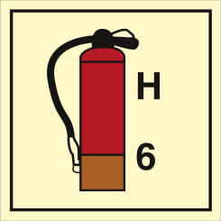 Fire control sign - Halon Extinguishers 6 