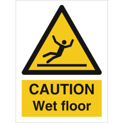 Hazard & Warning sign - Caution Wet floor 