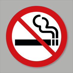 PREMARK Rökning förbjuden – termoplastisk rund vägmarkering