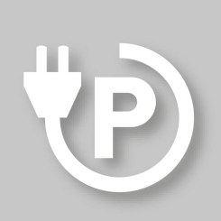 Förpackning med 2 st PREMARK Elbilsparkering 70 x 80 cm