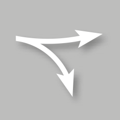 PREMARK böjd vänster-höger pil – termoplastisk vägmarkering