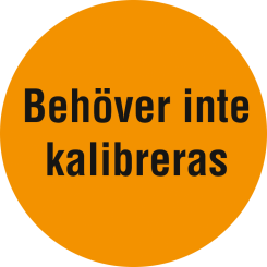 10 stk Kontrollmärke ”Behöver inte kalibreras” - självhäftande, 30 mm på ark