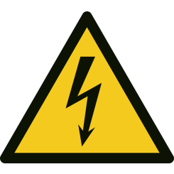 Elektrisk spänning varningsskylt - ISO 7010