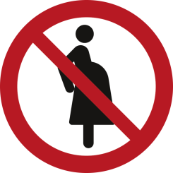 Gravida kvinnor förbjudnaförbudsskylt - ISO 7010