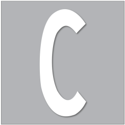 PREMARK Bokstav C - Termoplastisk vägmarkering