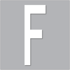 PREMARK Bokstav F - Termoplastisk vägmarkering