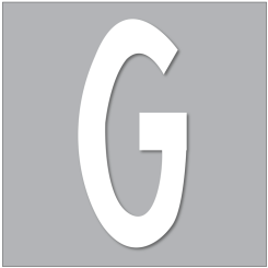 PREMARK Bokstav G – Termoplastisk vägmarkering