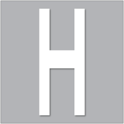 PREMARK Bokstav H - Termoplastisk vägmarkering