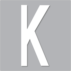 PREMARK Bokstav K - Termoplastisk vägmarkering