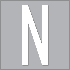 PREMARK Bokstav N - Termoplastisk vägmarkering