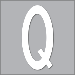 PREMARK Bokstav Q - Termoplastisk vägmarkering