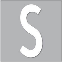 PREMARK Bokstav S - Termoplastisk vägmarkering