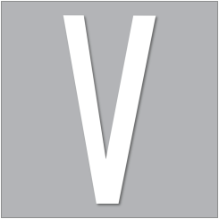 PREMARK Bokstav V - Termoplastisk vägmarkering