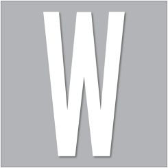 PREMARK Bokstav W - Termoplastisk vägmarkering