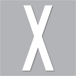 PREMARK Bokstav X - Termoplastisk vägmarkering