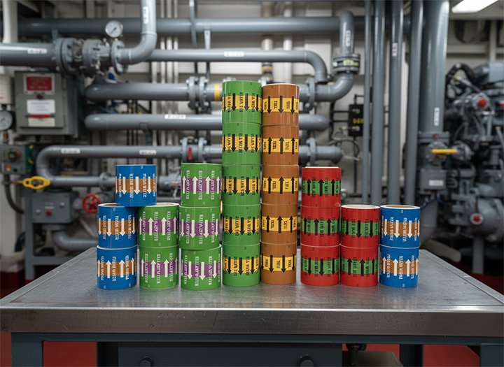 Custom ISO 14726 Pipemarking