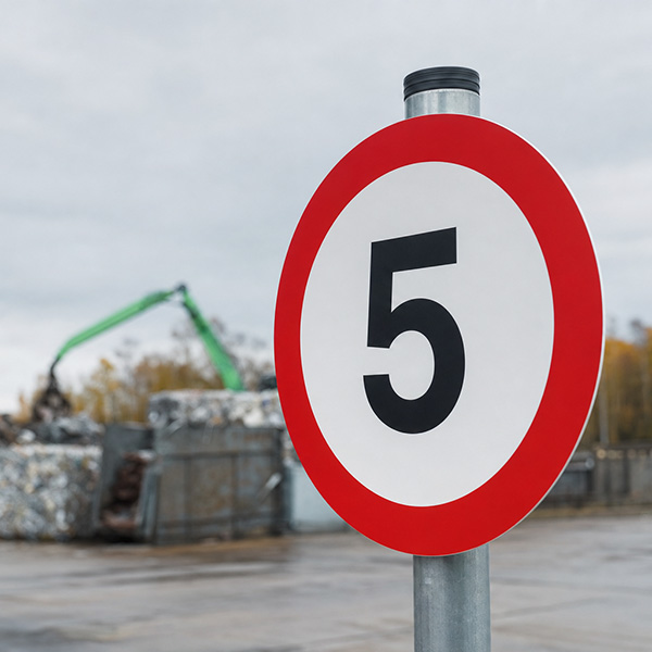 Specialskylt på 37 minuter - hastighetsgräns 5 km/h